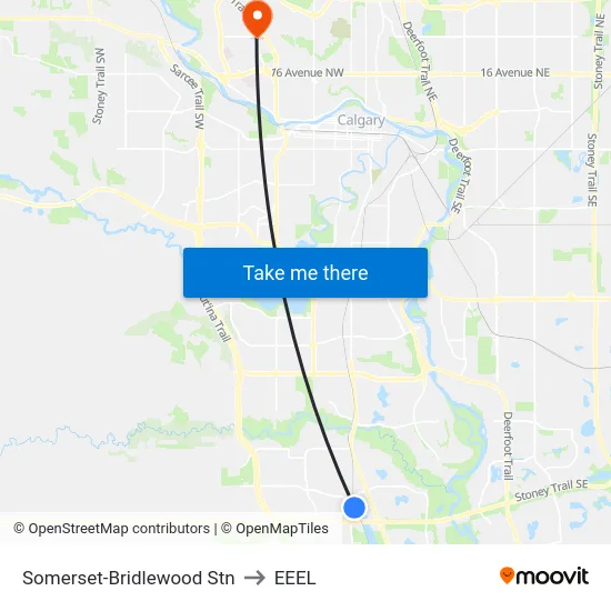 Somerset-Bridlewood Stn to EEEL map