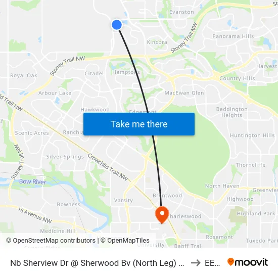Nb Sherview Dr @ Sherwood Bv (North Leg) NW to EEEL map