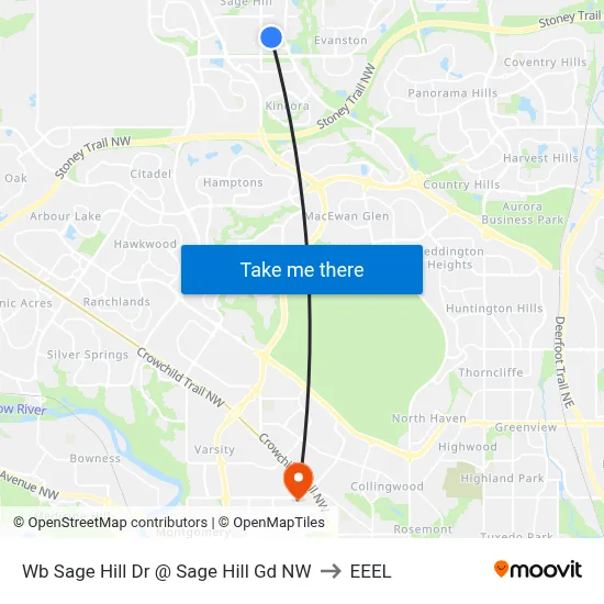 Wb Sage Hill Dr @ Sage Hill Gd NW to EEEL map