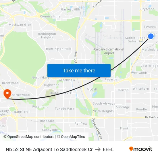 Nb 52 St NE Adjacent To Saddlecreek Cr to EEEL map