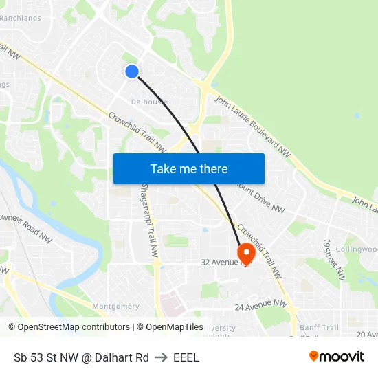 Sb 53 St NW @ Dalhart Rd to EEEL map