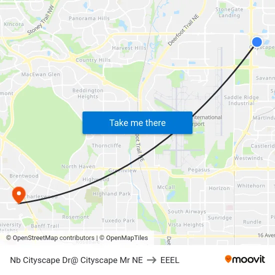 Nb Cityscape Dr@ Cityscape Mr NE to EEEL map