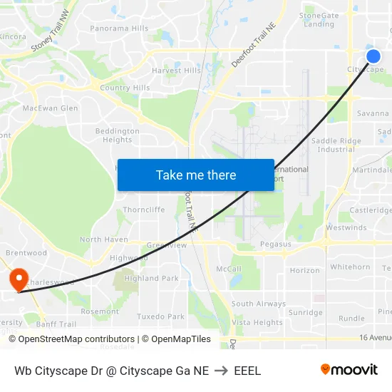 Wb Cityscape Dr @ Cityscape Ga NE to EEEL map