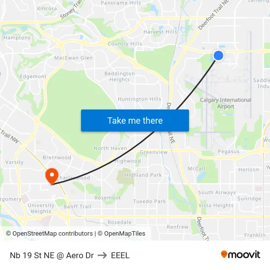 Nb 19 St NE @ Aero Dr to EEEL map