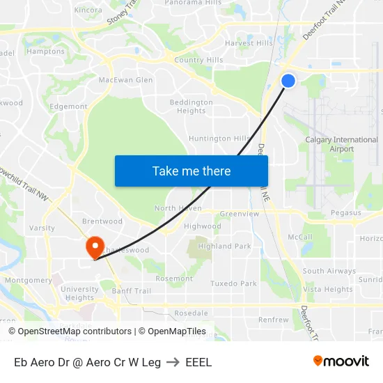 Eb Aero Dr @ Aero Cr W  Leg to EEEL map