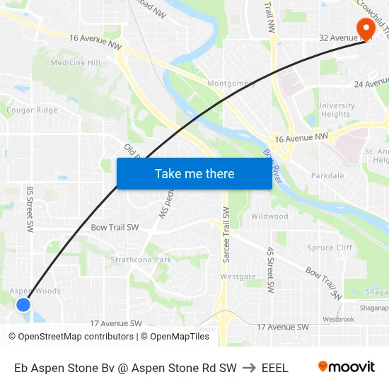 Eb Aspen Stone Bv @ Aspen Stone Rd SW to EEEL map