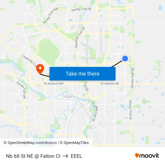 Nb 68 St NE @ Falton Cl to EEEL map
