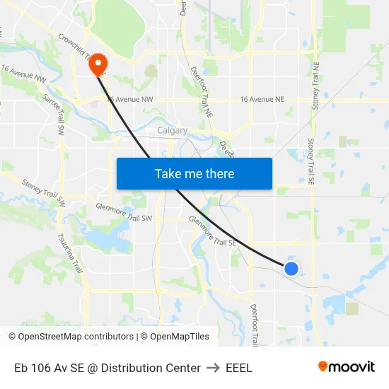 Eb 106 Av SE @ Distribution Center to EEEL map