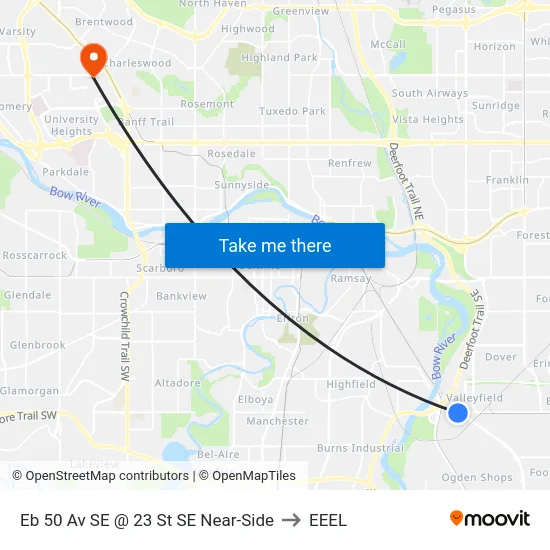 Eb 50 Av SE @ 23 St SE Near-Side to EEEL map