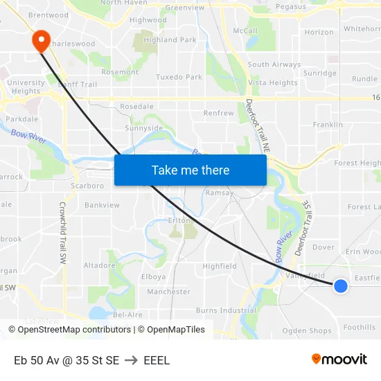 Eb 50 Av @ 35 St SE to EEEL map