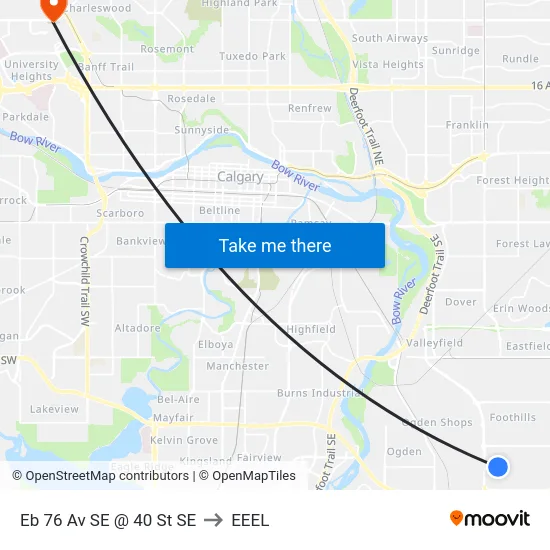Eb 76 Av SE @ 40 St SE to EEEL map