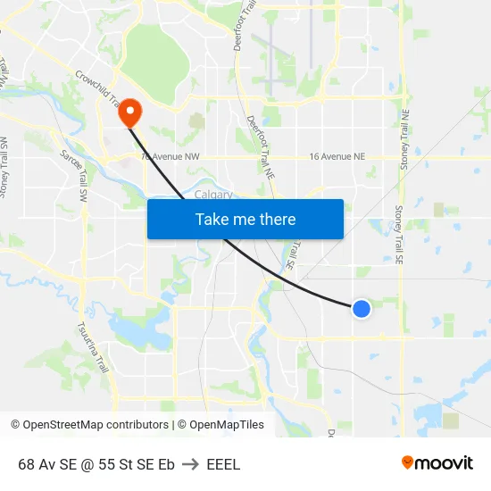 68 Av SE @ 55 St SE Eb to EEEL map