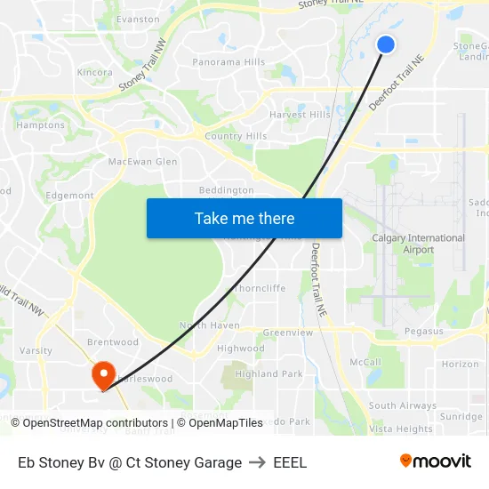 Eb Stoney Bv @ Ct Stoney Garage to EEEL map