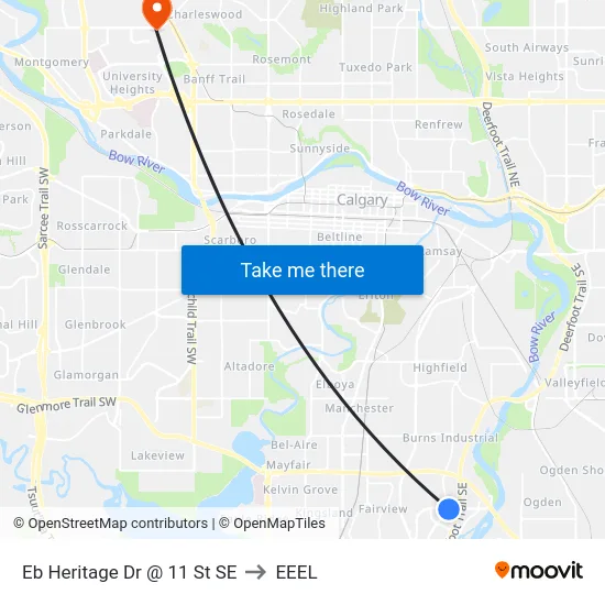 Eb Heritage Dr @ 11 St SE to EEEL map