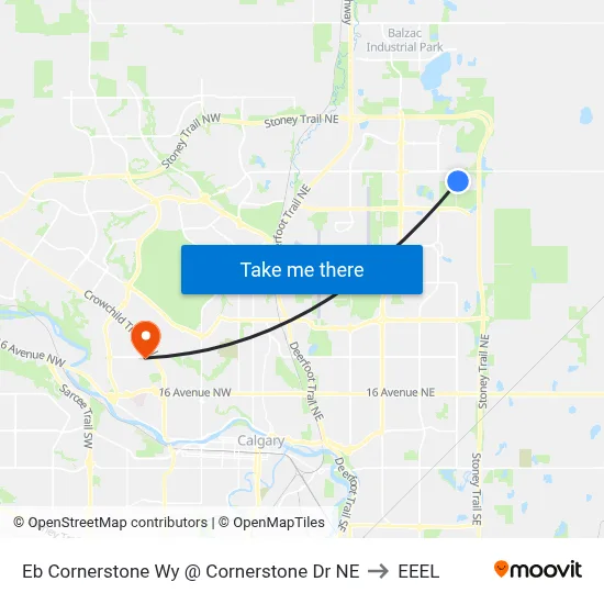 Eb Cornerstone Wy @ Cornerstone Dr NE to EEEL map