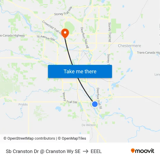 Sb Cranston Dr @ Cranston Wy SE to EEEL map