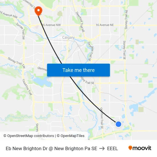 Eb New Brighton Dr @ New Brighton Pa SE to EEEL map