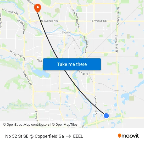 Nb 52 St SE @ Copperfield Ga to EEEL map