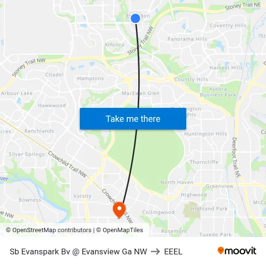 Sb Evanspark Bv @ Evansview Ga NW to EEEL map
