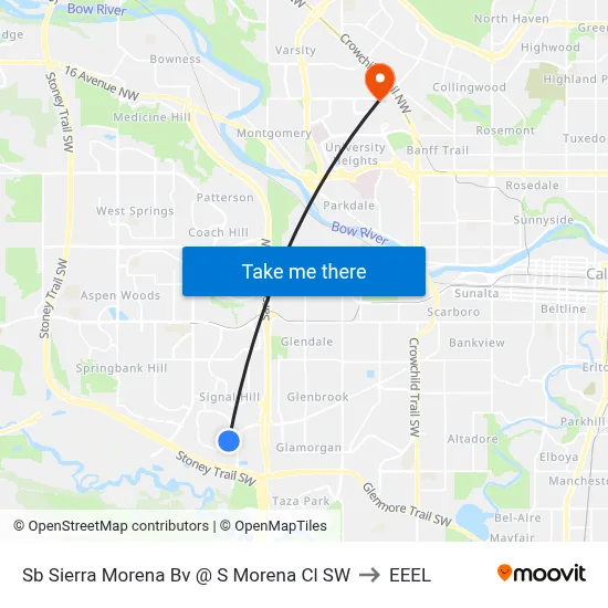 Sb Sierra Morena Bv @ S Morena Cl SW to EEEL map