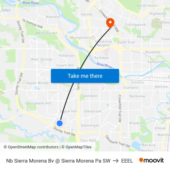 Nb Sierra Morena Bv @ Sierra Morena Pa SW to EEEL map