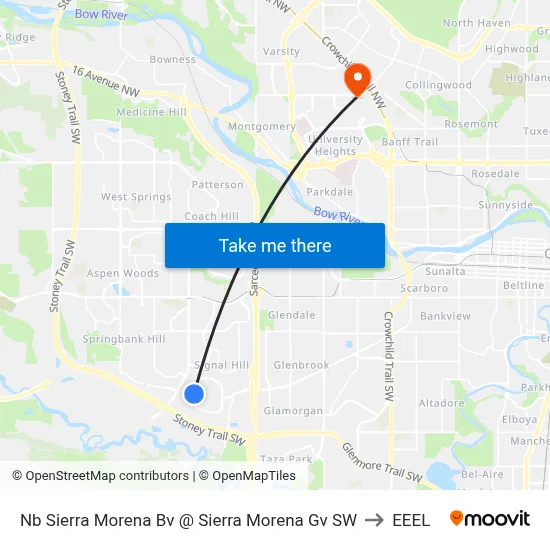 Nb Sierra Morena Bv @ Sierra Morena Gv SW to EEEL map