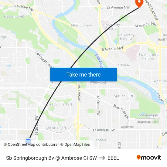 Sb Springborough Bv @ Ambrose Ci SW to EEEL map