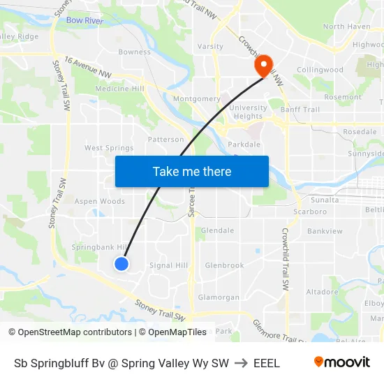 Sb Springbluff Bv @ Spring Valley Wy SW to EEEL map