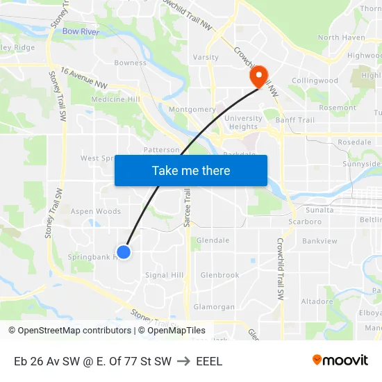 Eb 26 Av SW @ E. Of 77 St SW to EEEL map