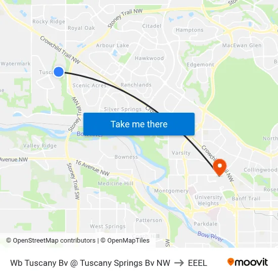 Wb Tuscany Bv @ Tuscany Springs Bv NW to EEEL map