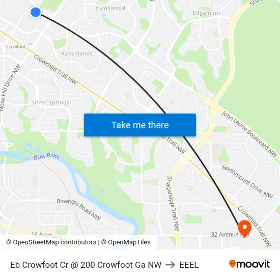 Eb Crowfoot Cr @ 200 Crowfoot Ga NW to EEEL map