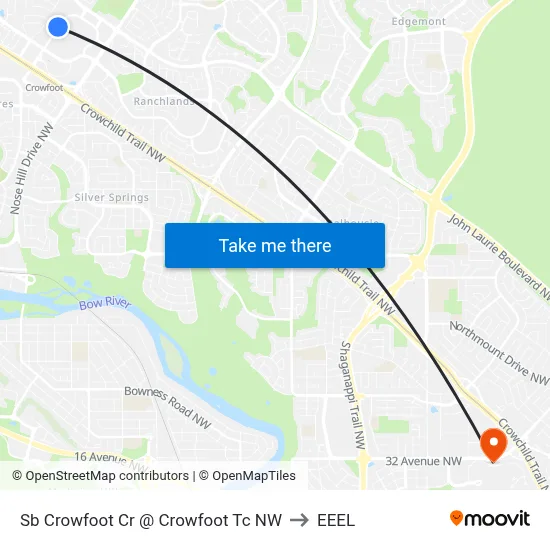 Sb  Crowfoot Cr @  Crowfoot Tc NW to EEEL map