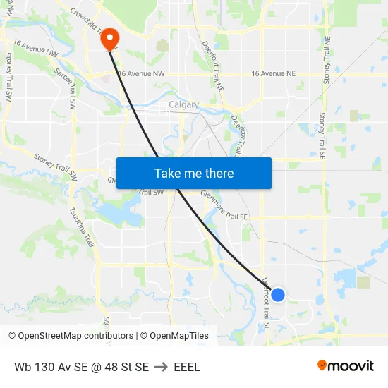Wb 130 Av SE @ 48 St SE to EEEL map