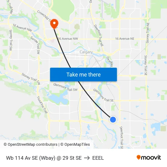 Wb 114 Av SE (Wbay) @ 29 St SE to EEEL map