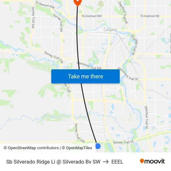 Sb Silverado Ridge Li @ Silverado Bv SW to EEEL map