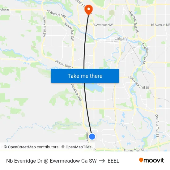 Nb  Everridge Dr @ Evermeadow Ga SW to EEEL map