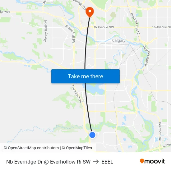 Nb  Everridge Dr @ Everhollow Ri SW to EEEL map