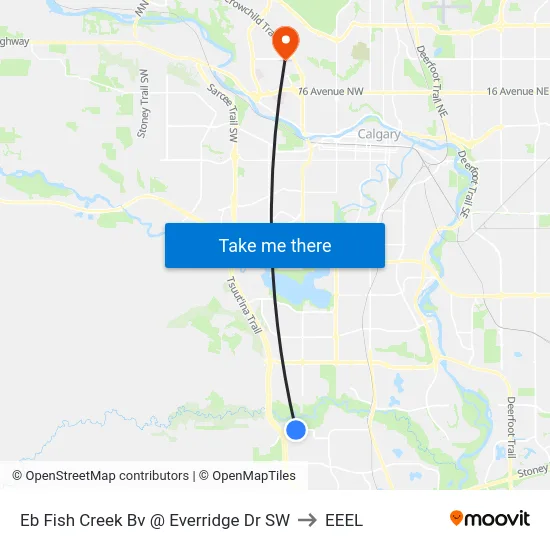 Eb  Fish Creek  Bv @ Everridge Dr SW to EEEL map