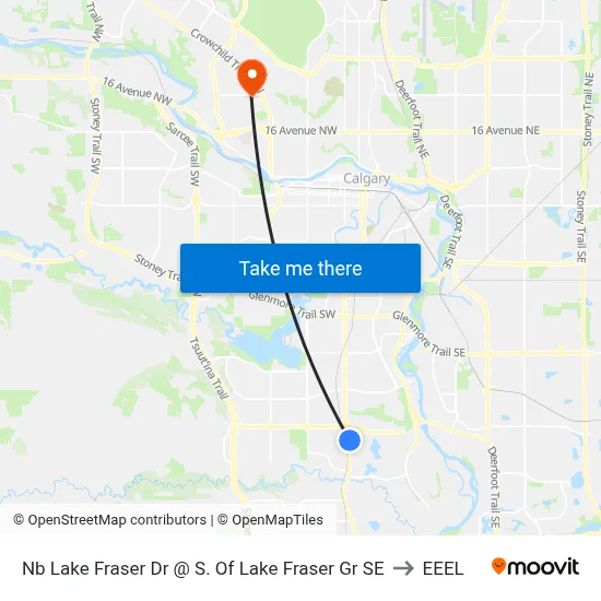 Nb Lake Fraser Dr @ S. Of Lake Fraser Gr SE to EEEL map