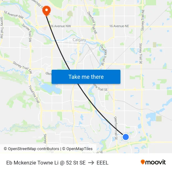 Eb Mckenzie Towne Li @ 52 St SE to EEEL map