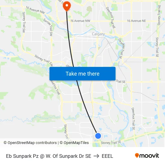 Eb Sunpark Pz @ W. Of Sunpark Dr SE to EEEL map
