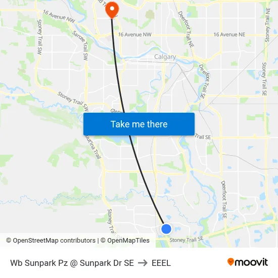 Wb Sunpark  Pz @ Sunpark  Dr SE to EEEL map