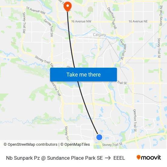 Nb Sunpark  Pz @ Sundance Place Park SE to EEEL map