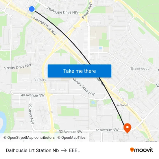 Dalhousie Lrt Station Nb to EEEL map