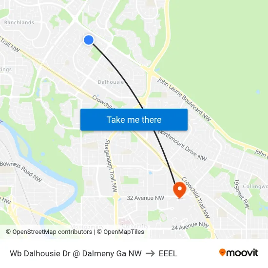 Wb Dalhousie Dr @ Dalmeny Ga NW to EEEL map