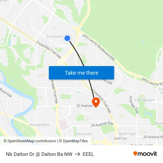 Nb Dalton Dr @ Dalton Ba NW to EEEL map