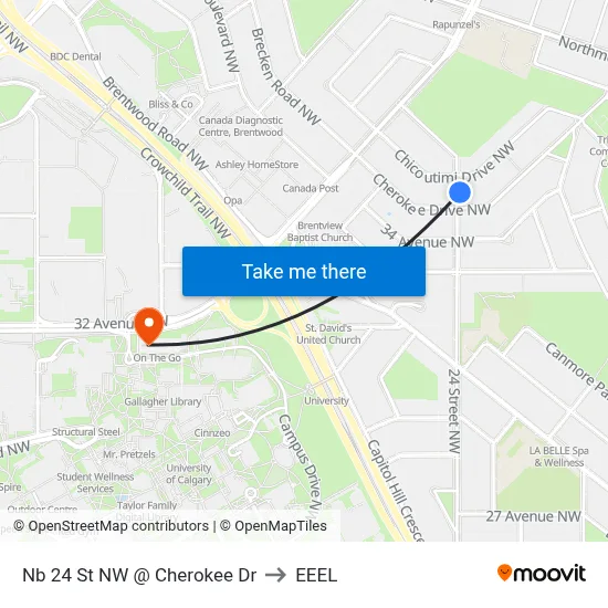 Nb 24 St NW @ Cherokee Dr to EEEL map