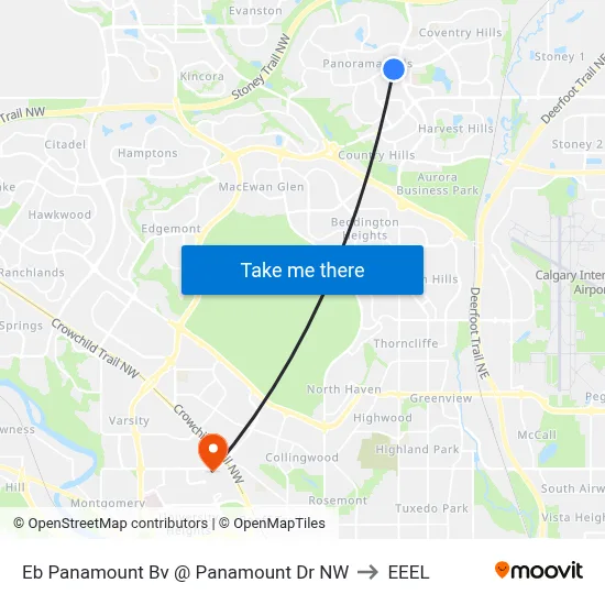 Eb Panamount Bv @ Panamount Dr NW to EEEL map
