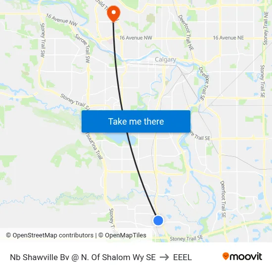 Nb Shawville Bv @ N. Of Shalom Wy SE to EEEL map
