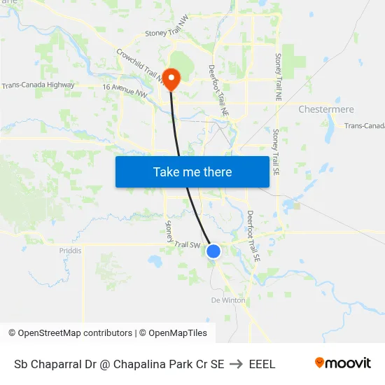 Sb Chaparral Dr @ Chapalina Park Cr SE to EEEL map